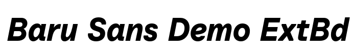 Baru Sans Demo ExtBd