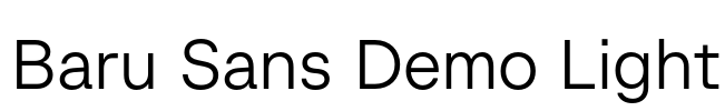 Baru Sans Demo Light