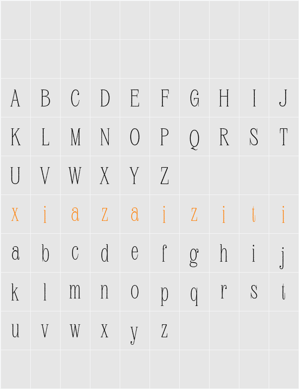 Avelion Rough Demo 字符映射表