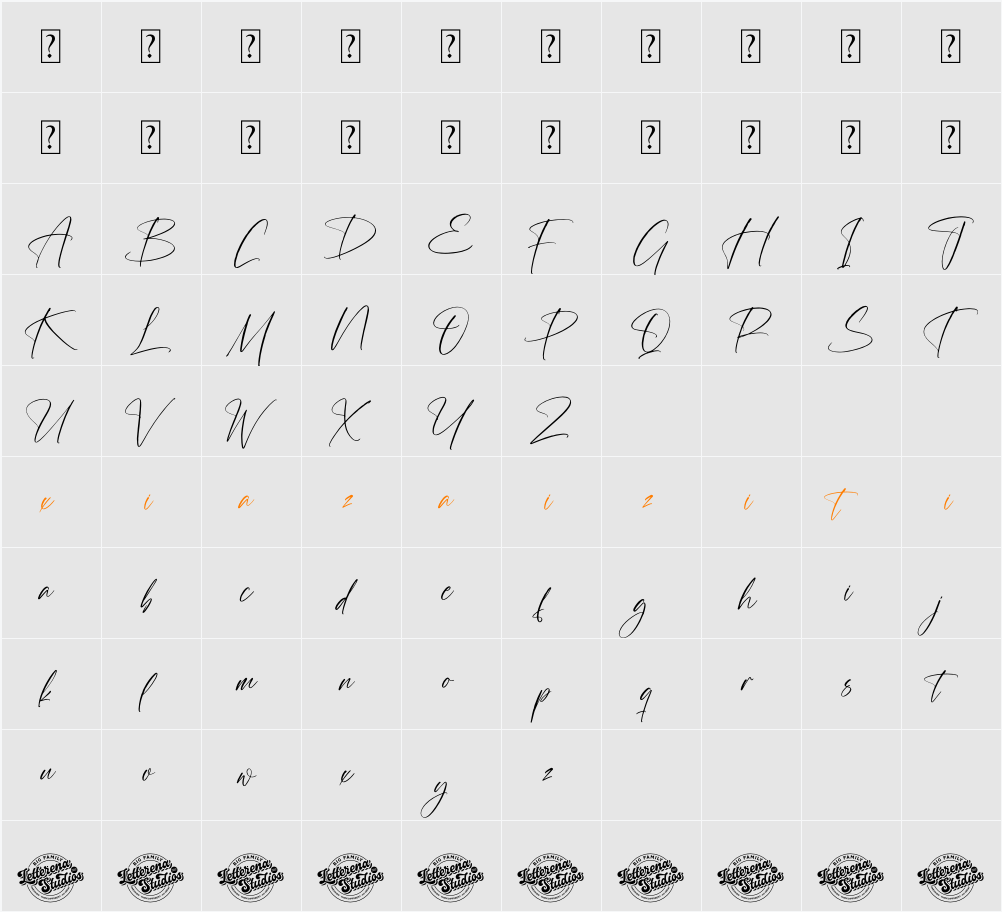 Bleckstar Mountanye DEMO VERSIO 字符映射表