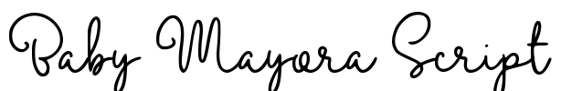 Baby Mayora Script 字体预览图