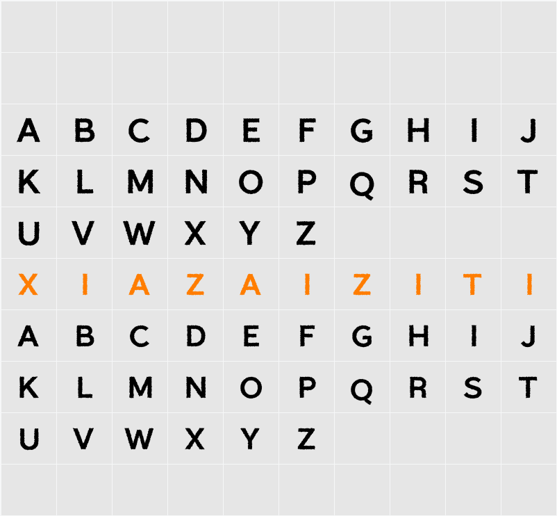 Branden Rough Demo 字符映射表