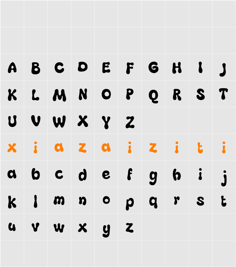 Boyers Rough Demo 字符映射表