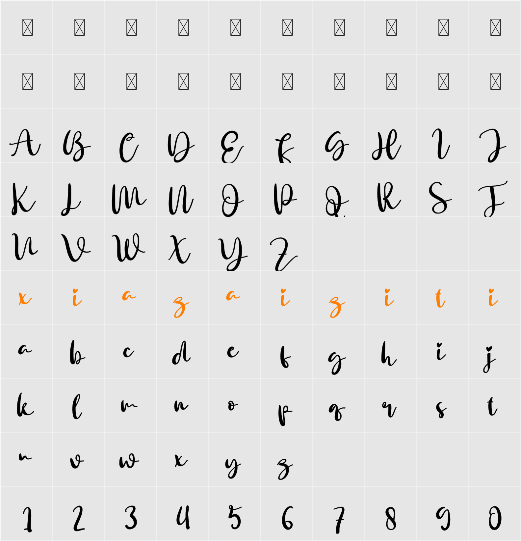 Bekind 字符映射表