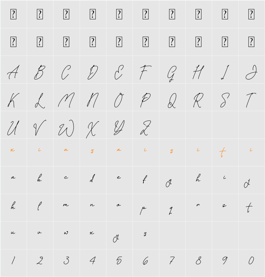 Bajttonile 字符映射表