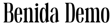 Benida Demo 字体预览图