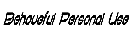 Behoveful Personal Use