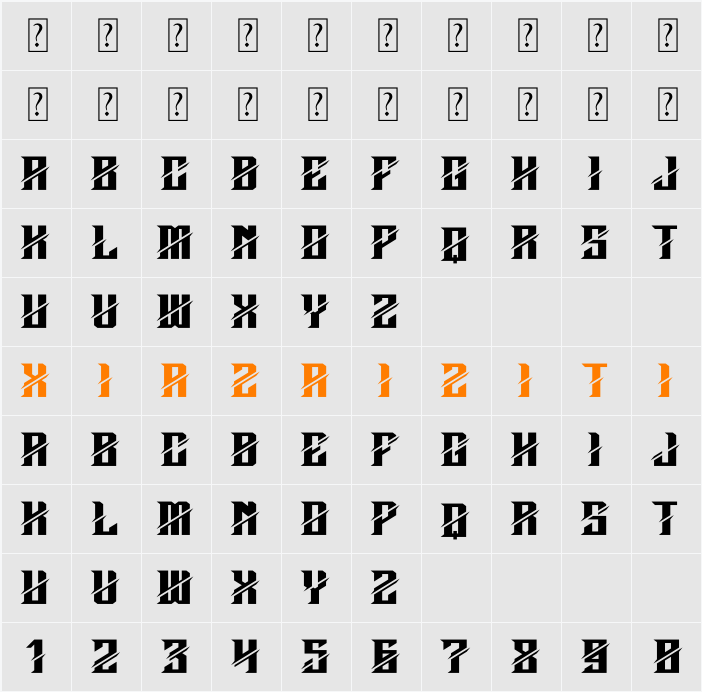 Bramwor 字符映射表