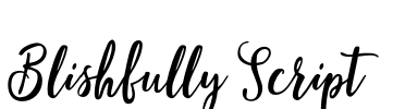 Blishfully Script 字体预览图