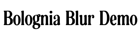 Bolognia Blur Demo 字体预览图