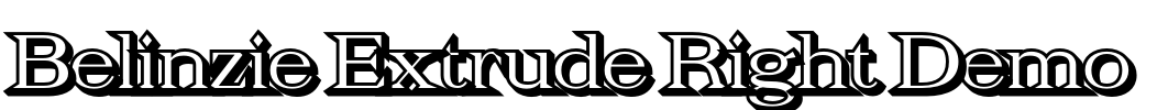 Belinzie Extrude Right Demo 字体预览图