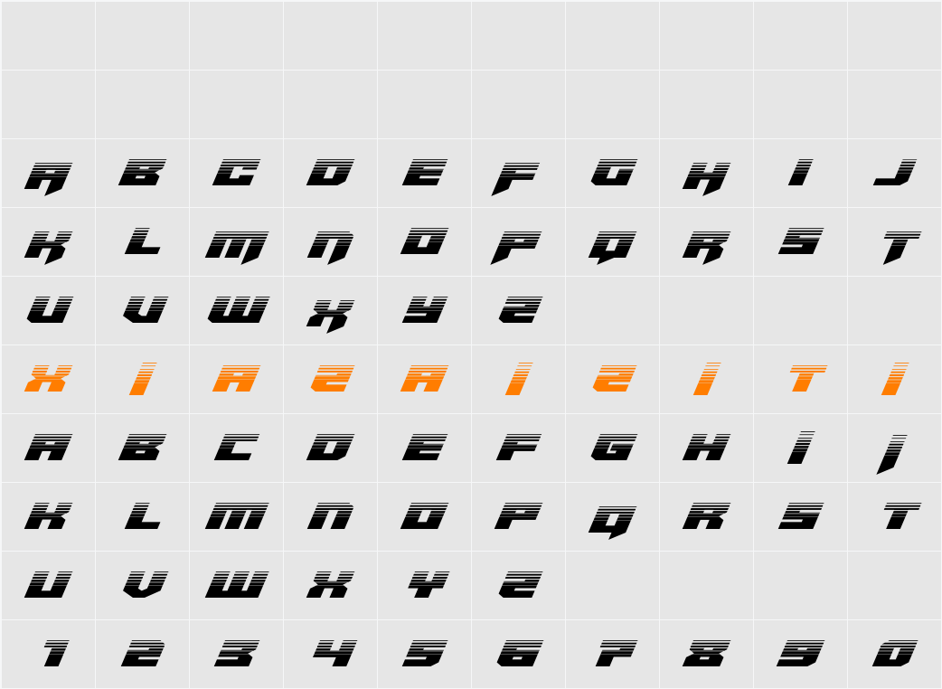 Bridge OFFicer Halftone 字符映射表