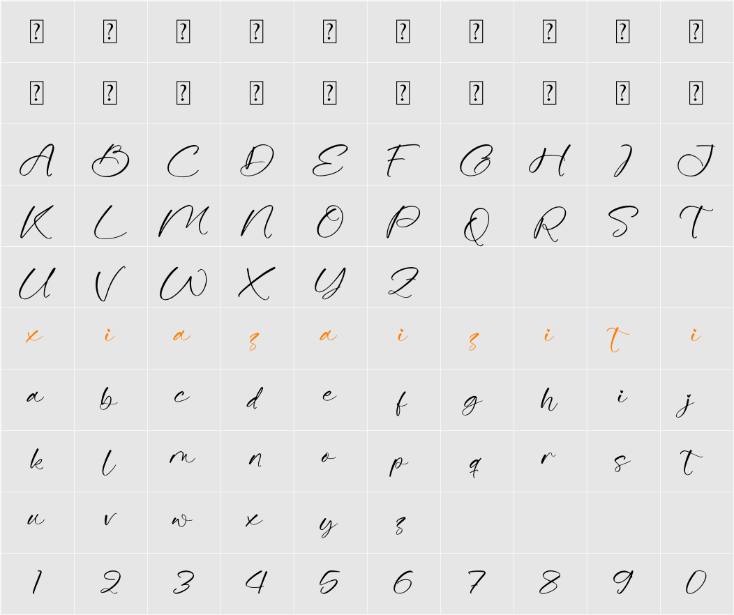 Beatillo Diamond 字符映射表