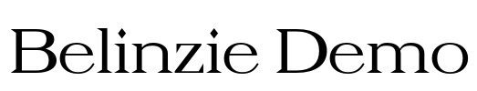 Belinzie Demo 字体预览图