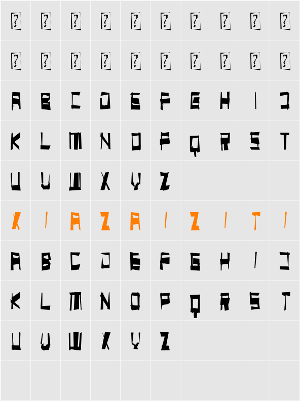 Faqro Pro Break 字符映射表