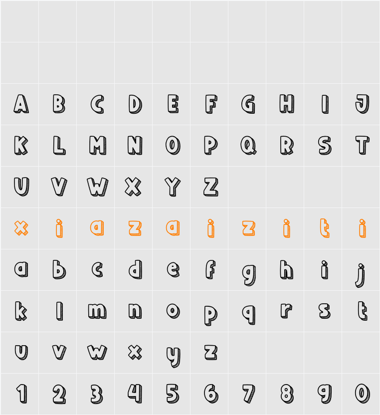 CHALKZONE 字符映射表