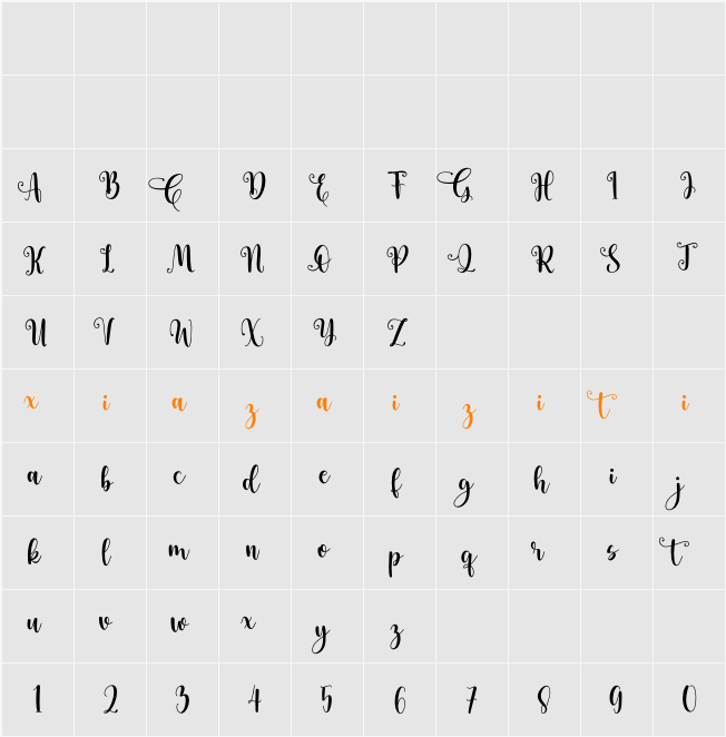 Christmas Gift 字符映射表