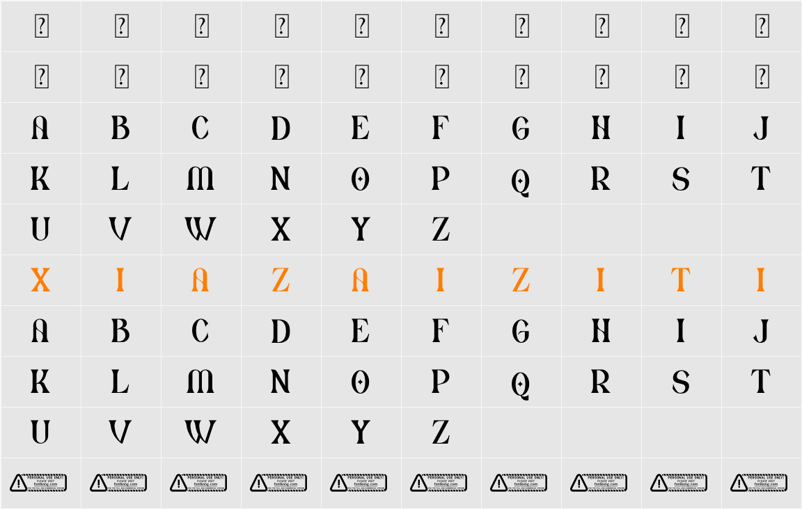 Drivex PERSONAL USE ONLY! 字符映射表