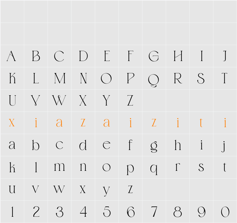 Gemola 字符映射表