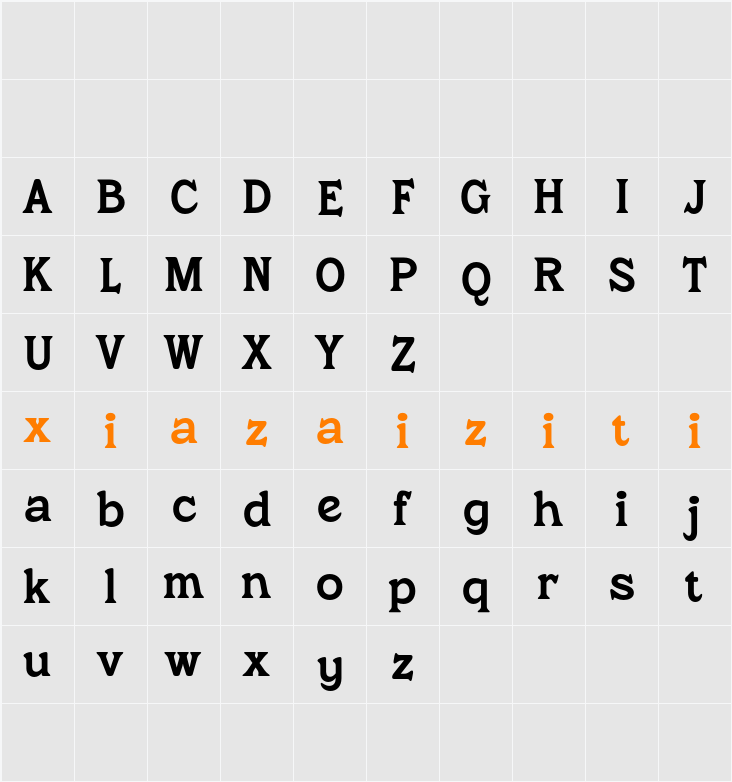 CS Asquint Demo 字符映射表