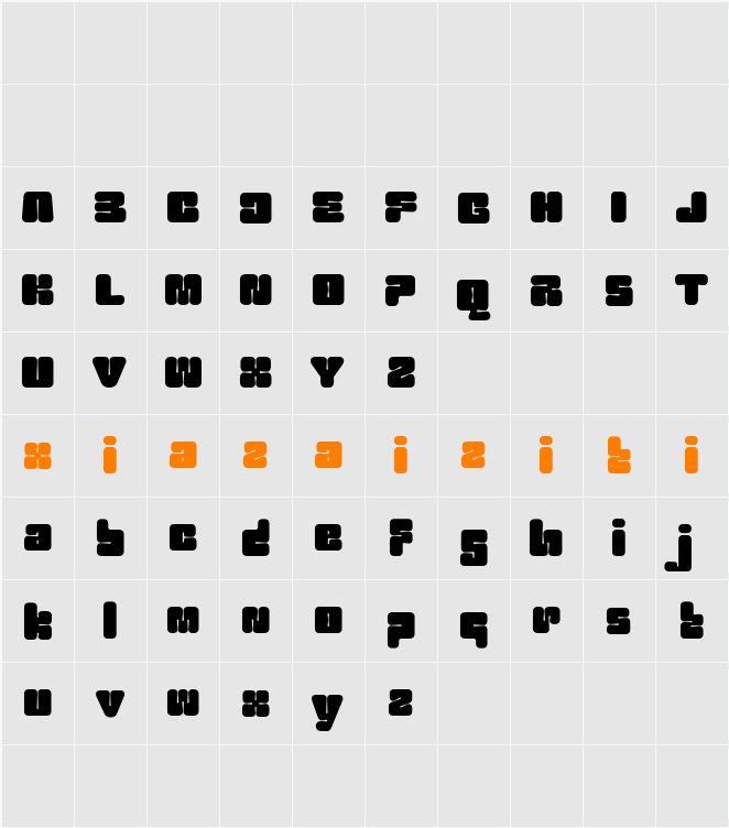 CS Garlic Demo 字符映射表