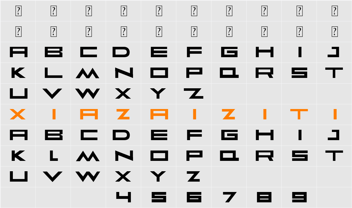 Faqro Extended 字符映射表