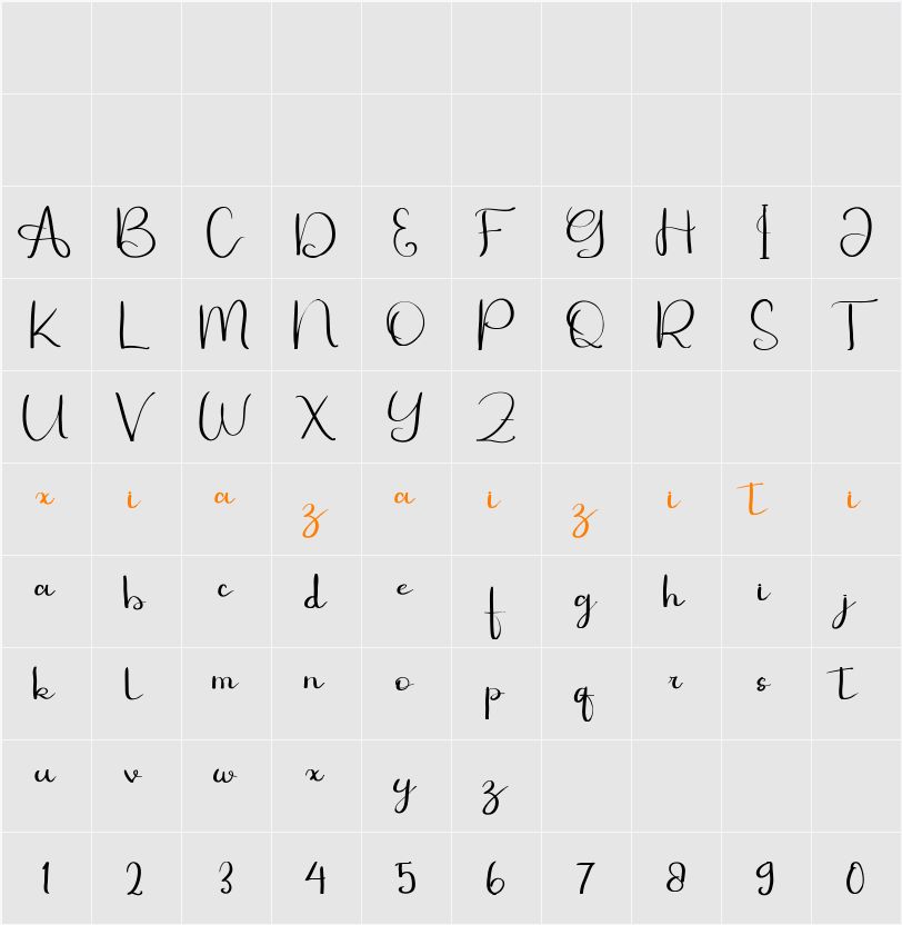 Finsio Ganta Jen 字符映射表