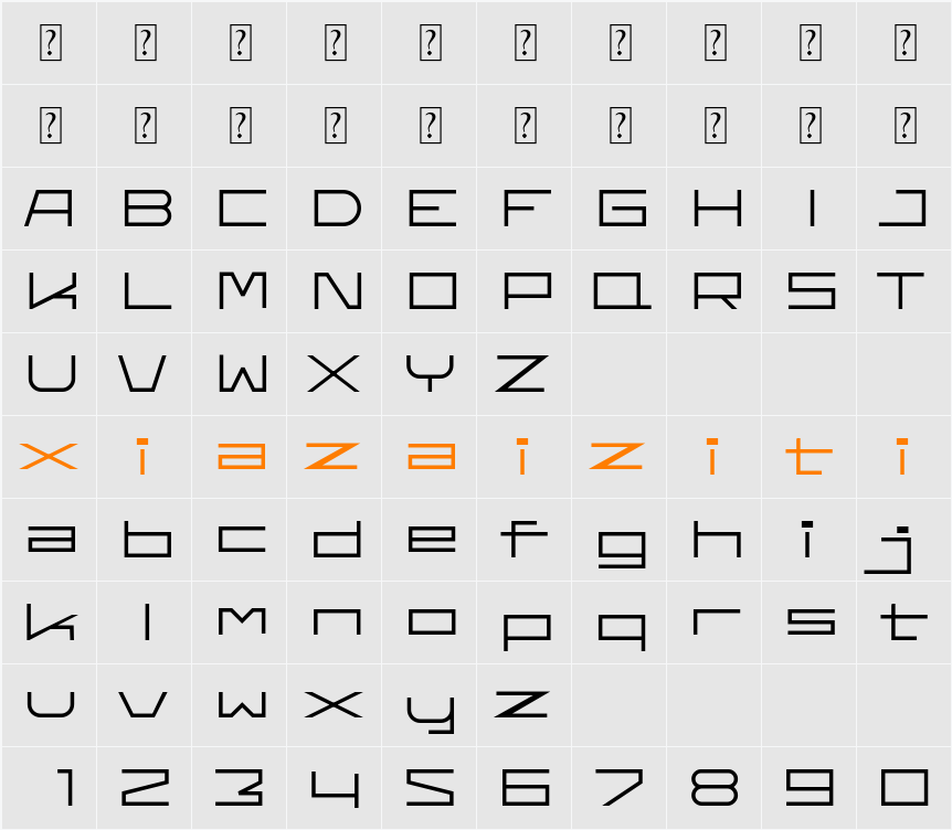 Ff Moon 字符映射表