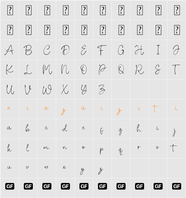 Claristya Britpod Trial 字符映射表