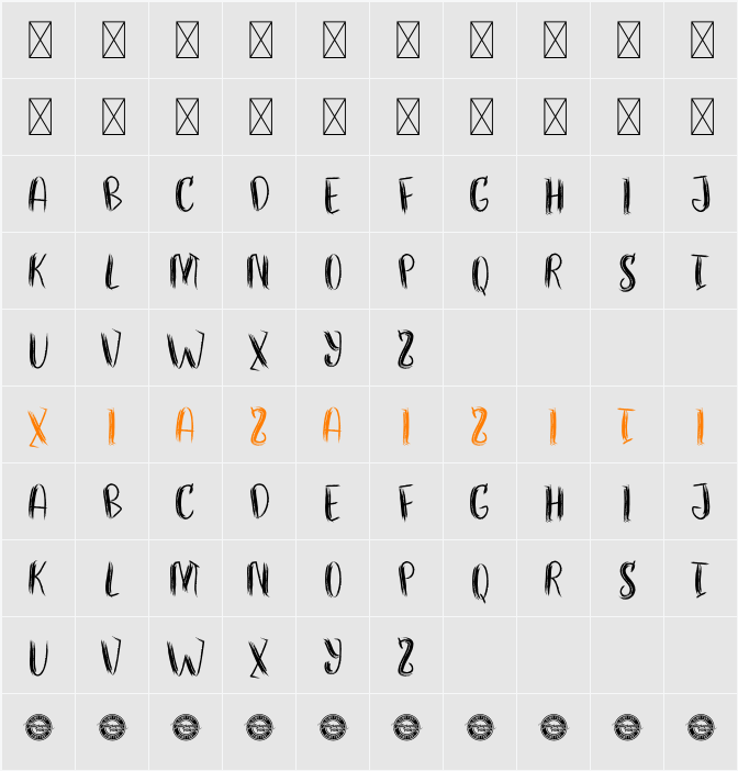 DrawSketchDemo 字符映射表