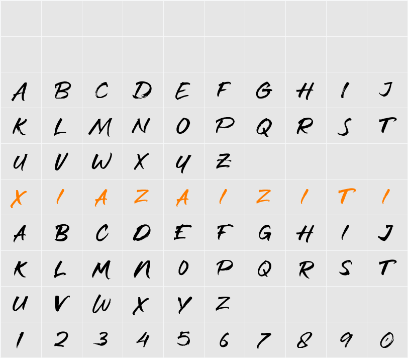 Demo Mindful Blaze 字符映射表