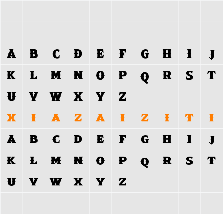 Dutche Demo 字符映射表