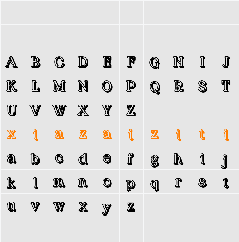 Eleyna 3D Demo rudeRight 字符映射表