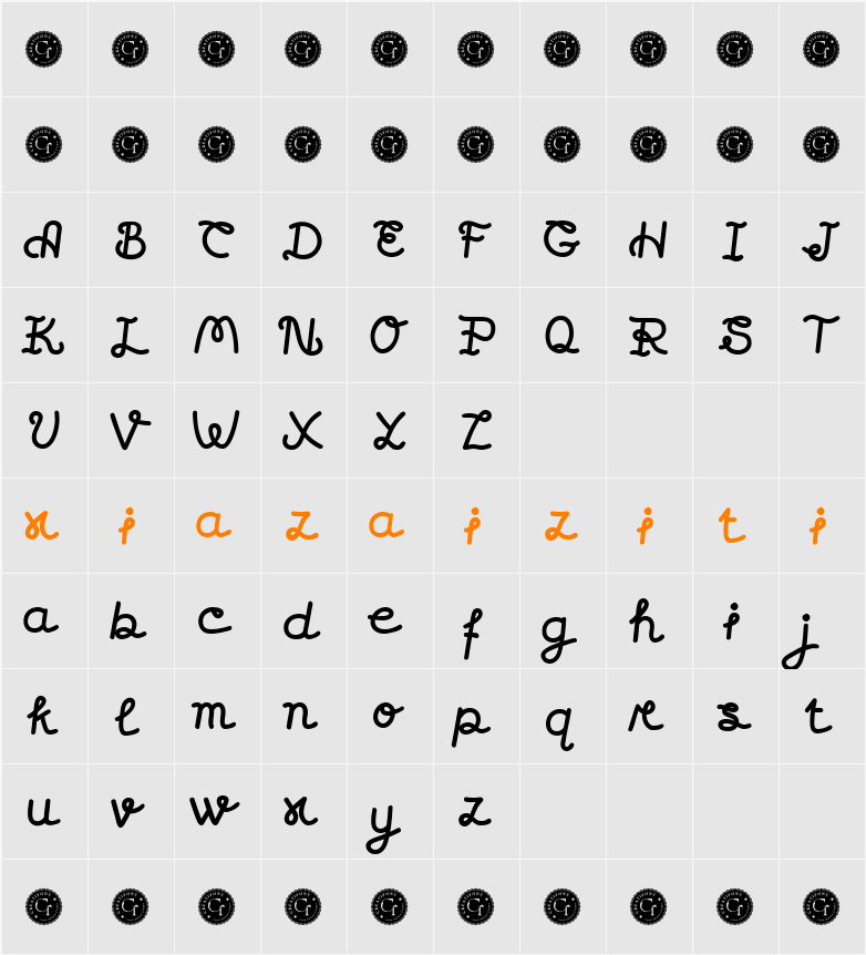 CF Tommorow Toys Demo 字符映射表