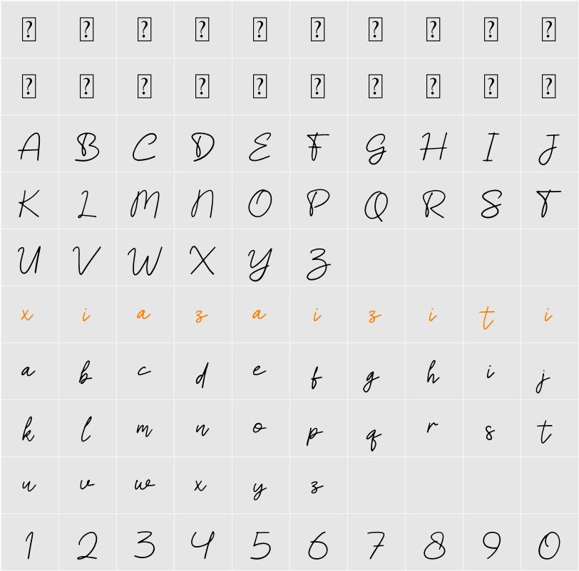 Faugllin Balseyn 字符映射表