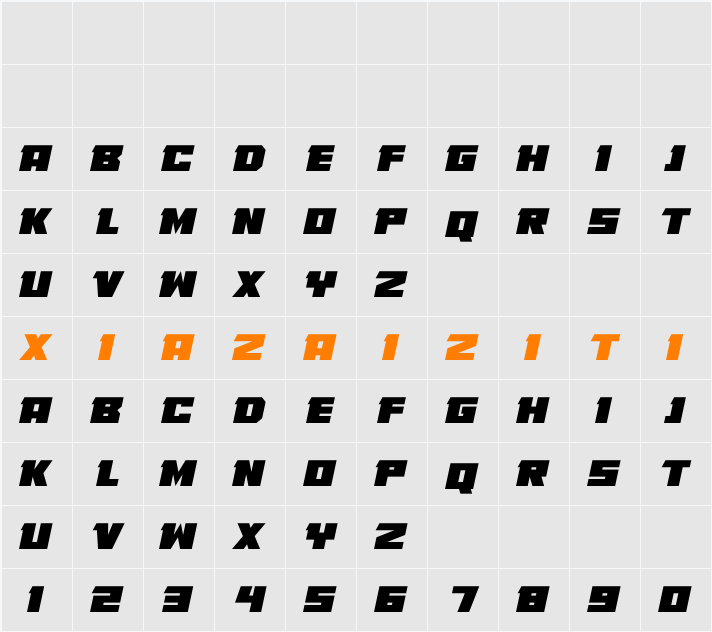 Doombots 字符映射表