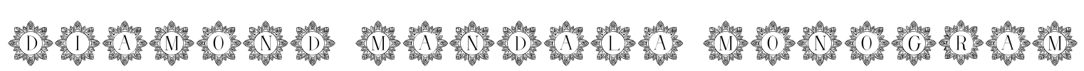 Diamond mandala monogram