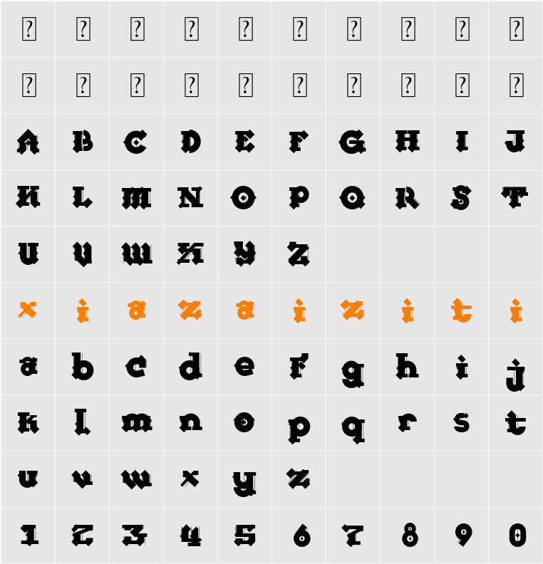 FR Warrior 字符映射表