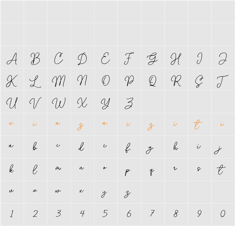 For Darling 字符映射表