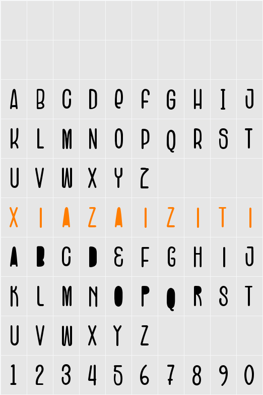 Foxy Glam 字符映射表