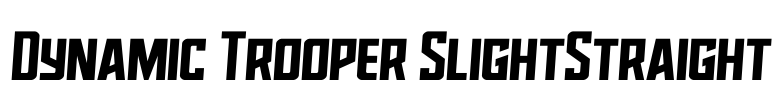 Dynamic Trooper SlightStraight 字体预览图