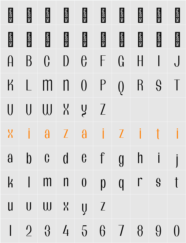 Gakyo 字符映射表