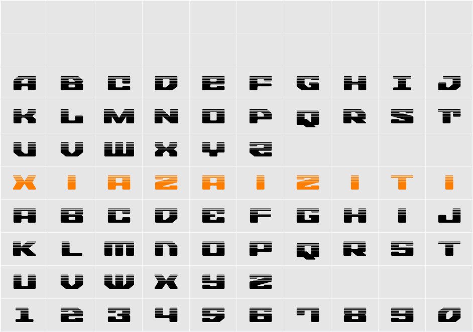 Fawkes Halftone 字符映射表