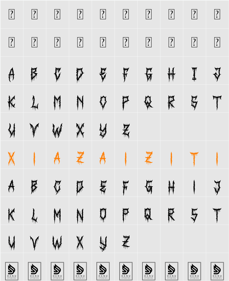 Criye 字符映射表