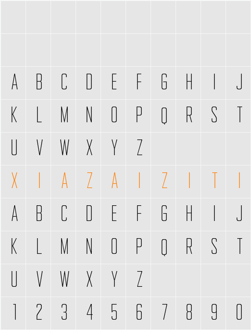 Gemsbuck 04 Light 字符映射表