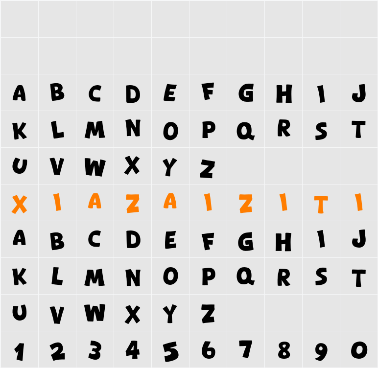 Cracker Winter 字符映射表