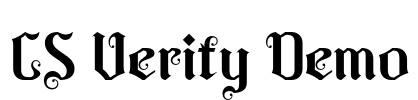 CS Verity Demo
