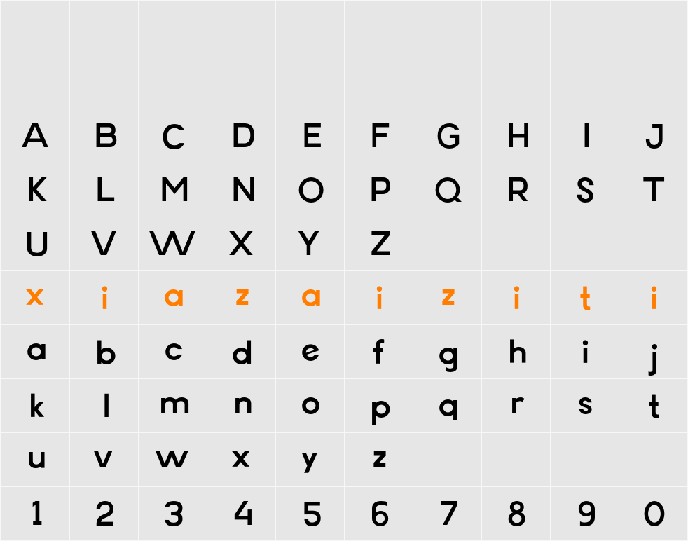 Erigo SemBd 字符映射表