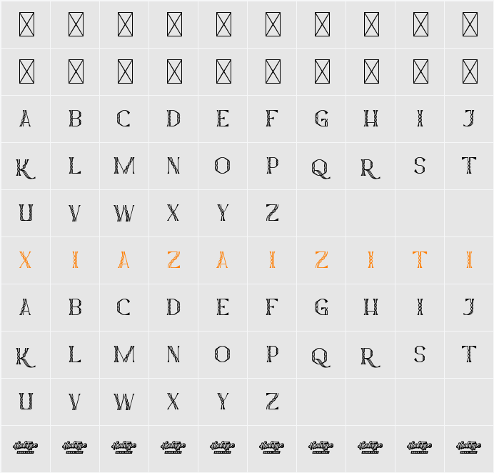 GeorganoDemo 字符映射表