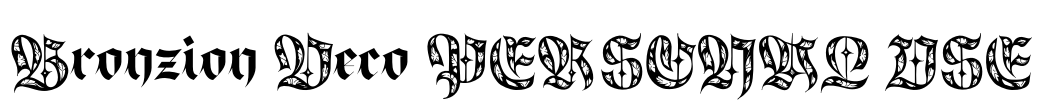 Bronzion Deco PERSONAL USE